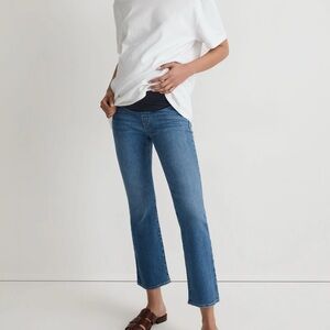 Madewell Maternity Over-the-Belly Kick Out Crop Jeans  size 27